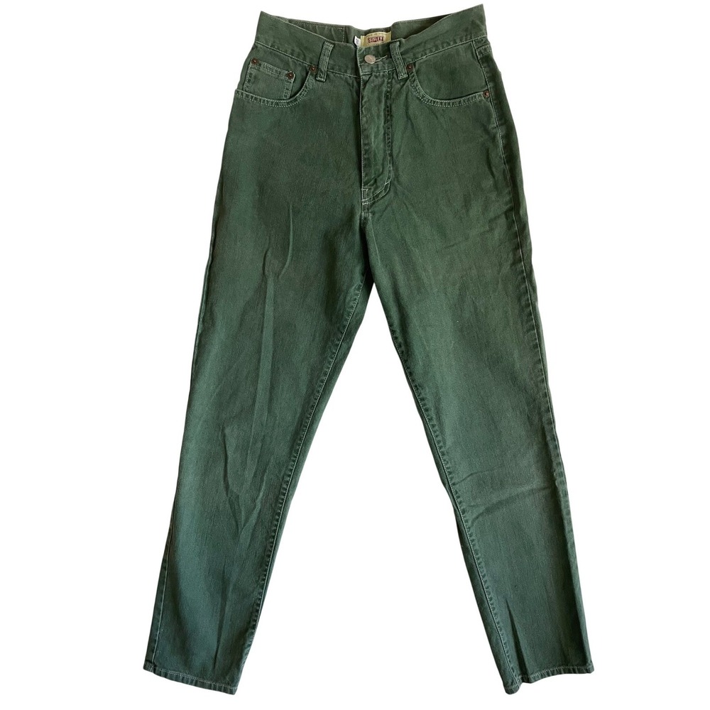 Sisley Relaxed Elegance Mom Jeans Women's Made in Italy‎ Green Denim, 25W x 28L